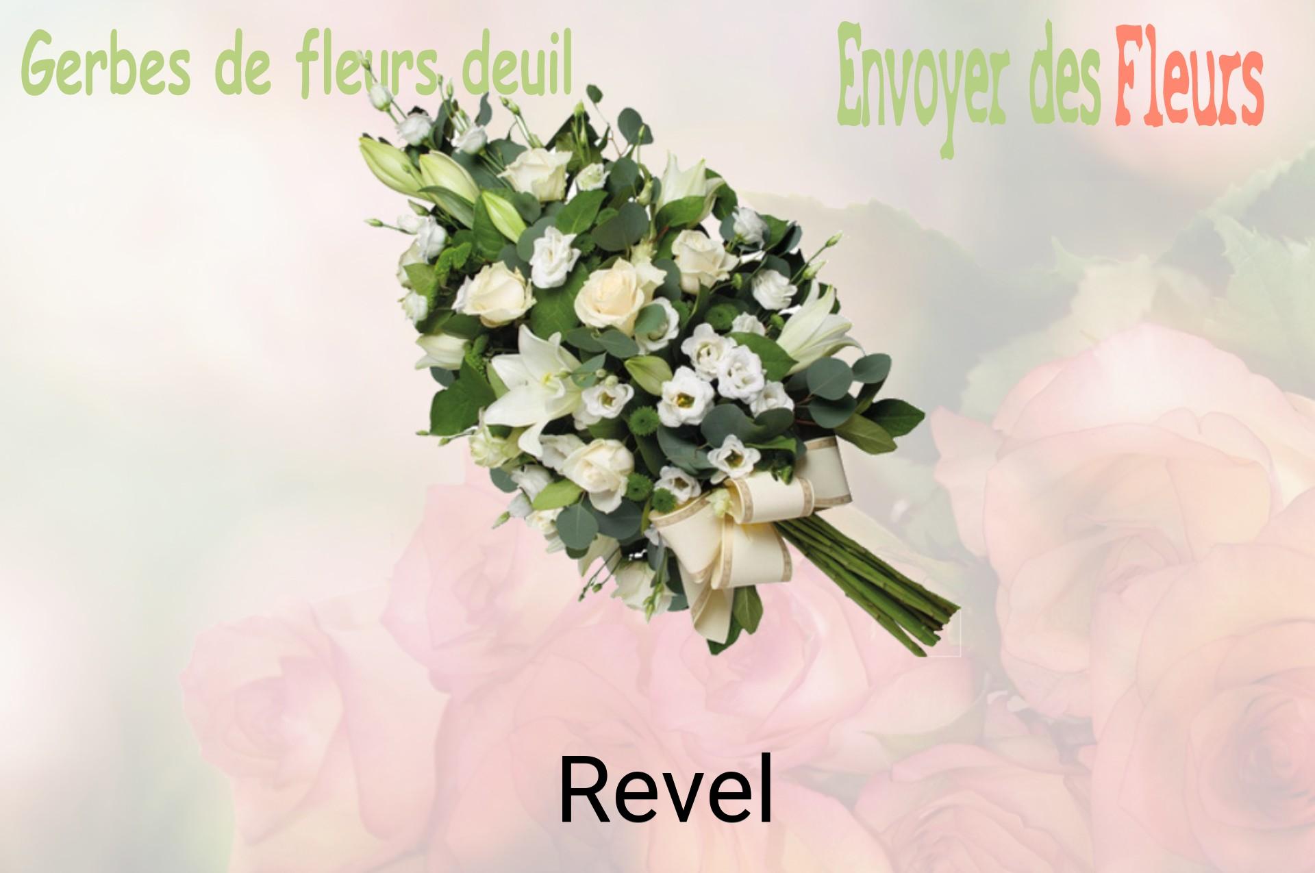 Gerbe de fleurs de deuil livrée à Revel